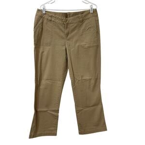 Woolrich Womens Size 14 Petite Khaki Brown Straight Leg Khaki Pants Gorpcore